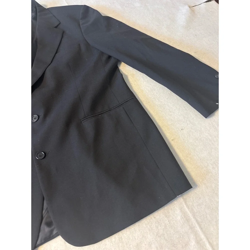 Brooks Brothers Mens Black Two Button Blazer Jacket Notch Suit Coat‎